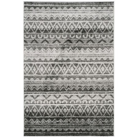 Safavieh Adirondack Power Loomed Square Rugs, Ivory and Charcoal - 6 x 6 ft. ADR119N-6SQ